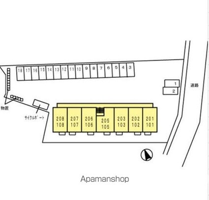 ＧＲＡＮＤＩＲ　ＲＯＲＯ[1LDK/33.61m2]の配置図