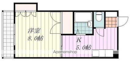 ＦＣ第一ビル[1DK/29.7m2]の間取図