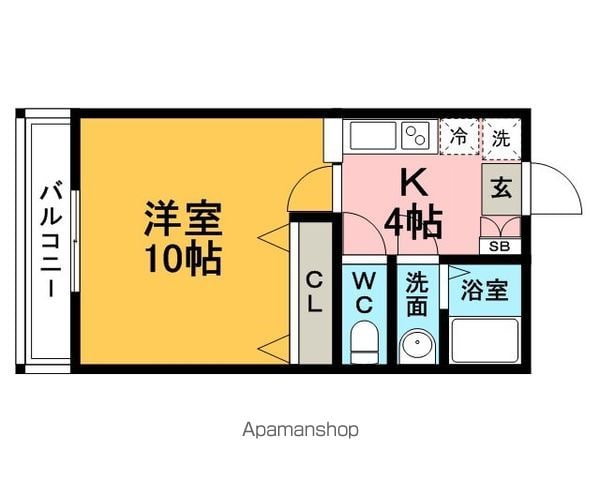 【福岡市博多区堅粕のアパートの間取り】