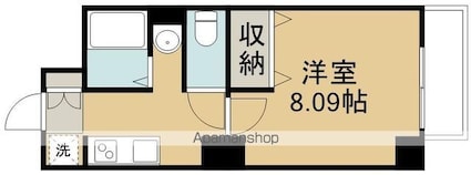 アスコット木ノ下[1K/26.51m2]の間取図