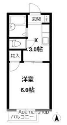 アストライアコート[1K/21.18m2]の間取図