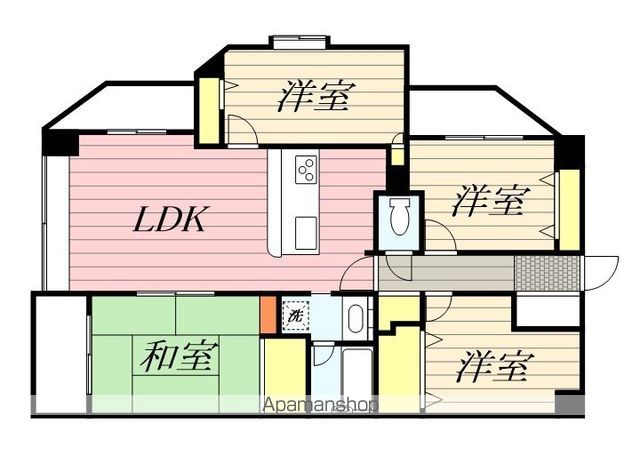 【ＪＧＭヴェルデ室見レデンツァの間取り】