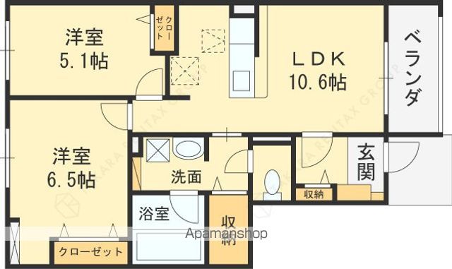 アット横小路の間取り写真
