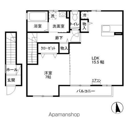 グランモア　みなみ　Ｃ[1LDK/60.72m2]の間取図