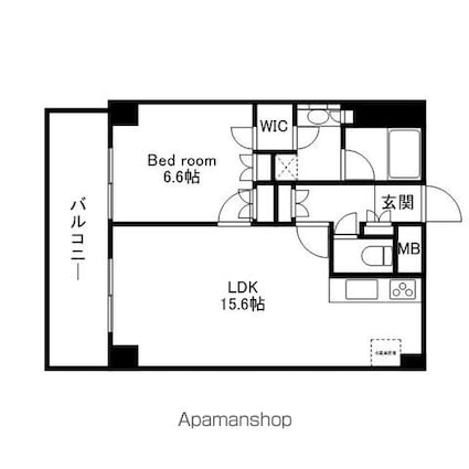 レジディア杉並方南町[1LDK/50.7m2]の間取図