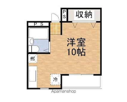 藤島ハイツ[1R/23.4m2]の間取図