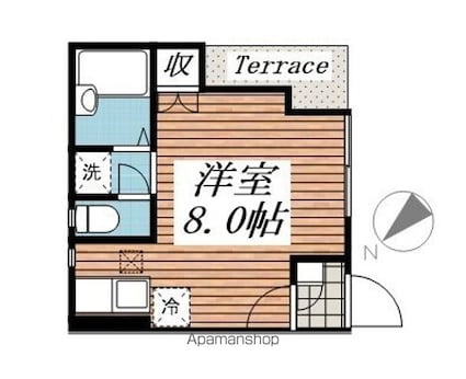 コンフォート平和台[1R/20.24m2]の間取図