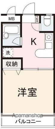 ＳＥＮＴＩＡⅡ[1DK/26m2]の間取図