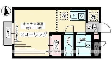 クールビレッジ[1R/23.18m2]の間取図