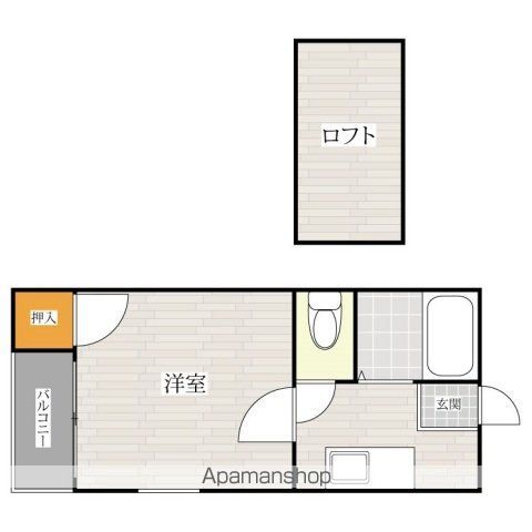 福岡市西区福重のアパートの間取り