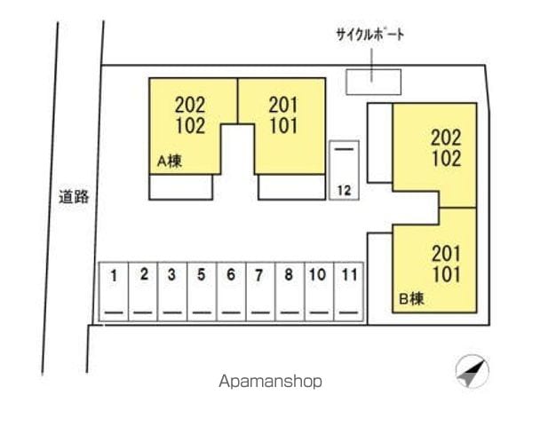 シュトラーレン　Ａ棟 3 ｜ 福岡県糟屋郡粕屋町花ヶ浦１丁目11-7（賃貸アパート2LDK・2階・54.48㎡） その4