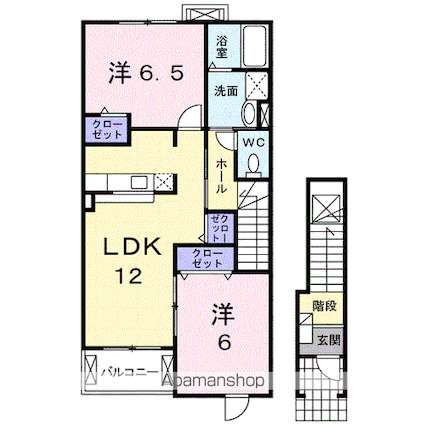 グローリアＡ[2LDK/59.89m2]の間取図