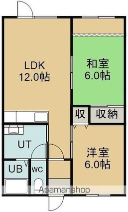 メゾンドピュアＢ棟[2LDK/56.7m2]の間取図