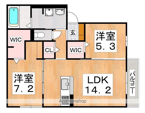 MAISON DE ESPOIR万代の間取り写真
