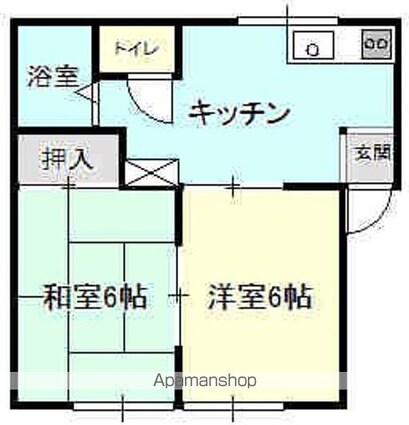 サンハイツ未希[2K/39.74m2]の間取図