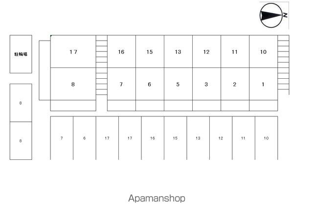 ワンルーム・ヒロ[1R/20.3m2]の配置図