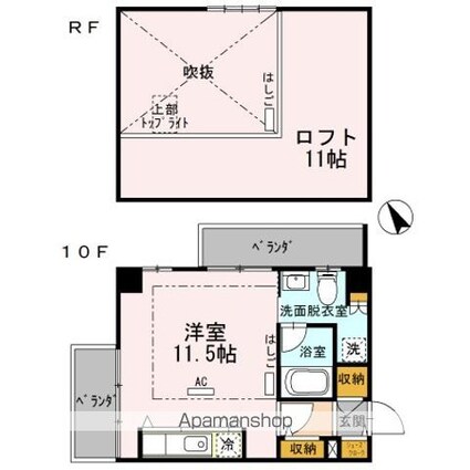 ＨＯＵＳＥ　ＴＡＧＡＷＡ[1R/32.5m2]の間取図