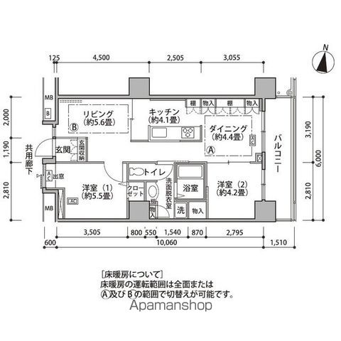 【東雲キャナルコートＣＯＤＡＮ１８号棟の間取り】