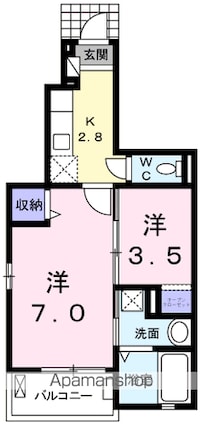 メゾン・ド・α[1K/31.65m2]の間取図