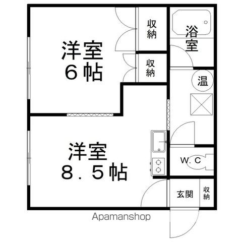 北中央ハイツＡ棟の間取り