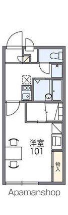 レオパレスＣｈａｍｂｒｅ　Ｓ[1K/23.18m2]の間取図