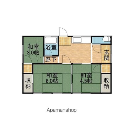 石井荘[3DK/49.68m2]の間取図