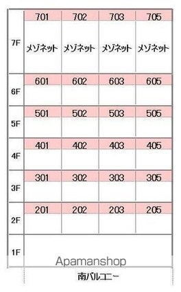 フォレスト・テラス[1K/25.5m2]の配置図