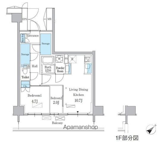 パークアクシス品川南大井パークフロントの間取り写真