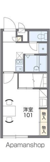 レオパレス菖蒲[1K/23.18m2]の間取図