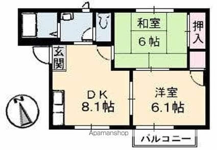 フレグランスＹＴ[2DK/44.21m2]の間取図