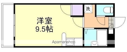 メモリアルハイツ[1R/23.68m2]の間取図