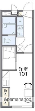 レオパレス三幸[1K/22.35m2]の間取図