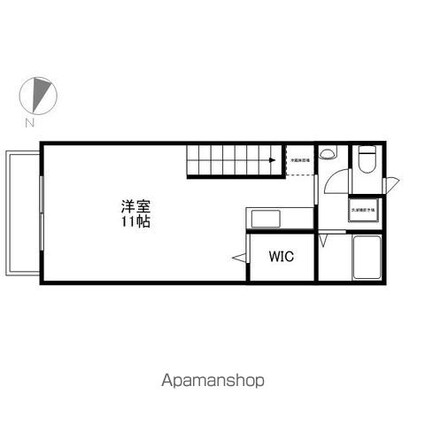 東京都日野市多摩平６丁目[1K/37.68m2]の間取図