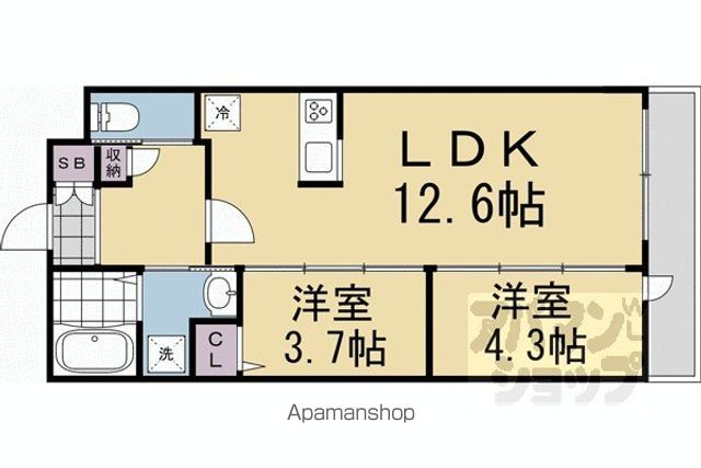 ATTRICE円町の間取り写真