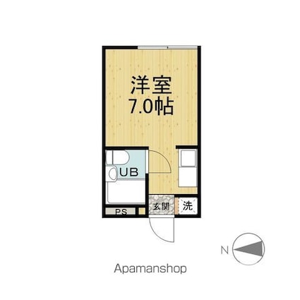 ベルトピア西学園[1R/16m2]の間取図