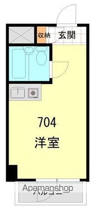 サンハイツ神田キタムラビル[1R/17.4m2]の間取図