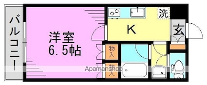 東京都杉並区高円寺南５丁目[1K/22.79m2]の間取図