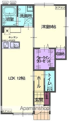 グランピーノ常盤台[1LDK/43.78m2]の間取図