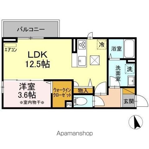 千葉市花見川区検見川町のアパートの間取り