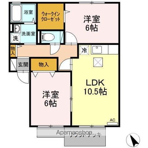 【ヴェルドミール敷島　ＡＢの間取り】