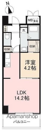 ａｄｅｎｉｕｍ　Ｆｏｒｅｓｔ[1LDK/44.29m2]の間取図