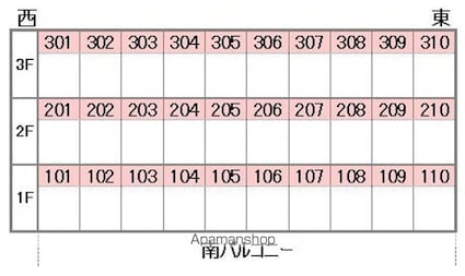 ミラハイツ枝松[1K/21.42m2]の配置図