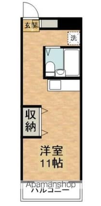 梶野園ビル[1R/30m2]の間取図