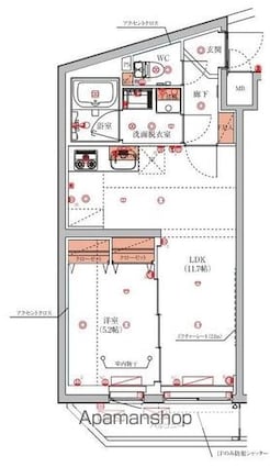 東京都墨田区八広２丁目[1LDK/40.79m2]の間取図
