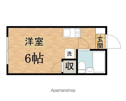 ハウスアイテムＡ[1R/17.39m2]の間取図
