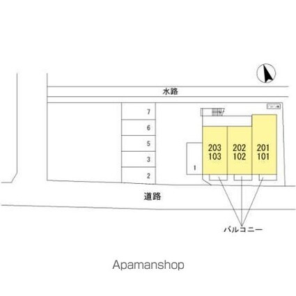 和歌山県和歌山市出島[1R/26.93m2]の配置図