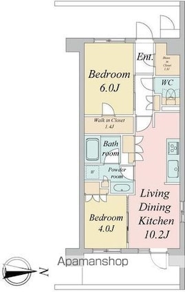 トラープランド蒼麗館[2LDK/51.5m2]の間取図