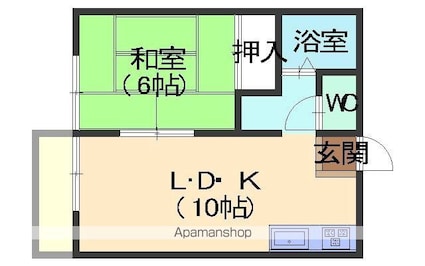 パンプキンハウス[1LDK/34.78m2]の間取図