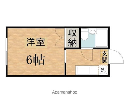 パークハイツ中島Ⅰ[1K/17m2]の間取図