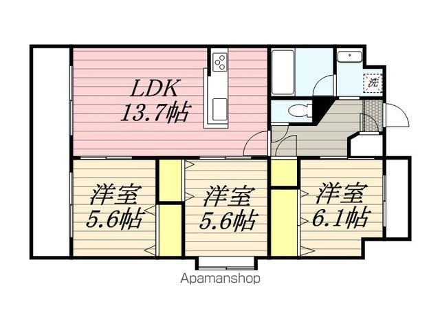 福岡市東区香椎駅前のマンションの間取り